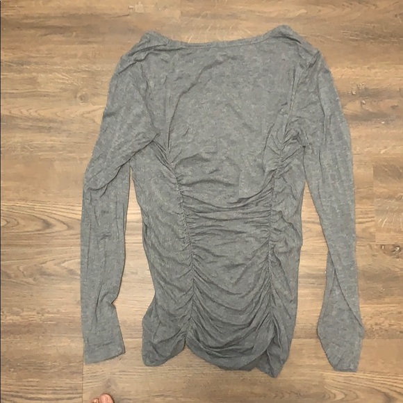 Vivienne Tam Ruched top in heathered gray size Med - Picture 4 of 4
